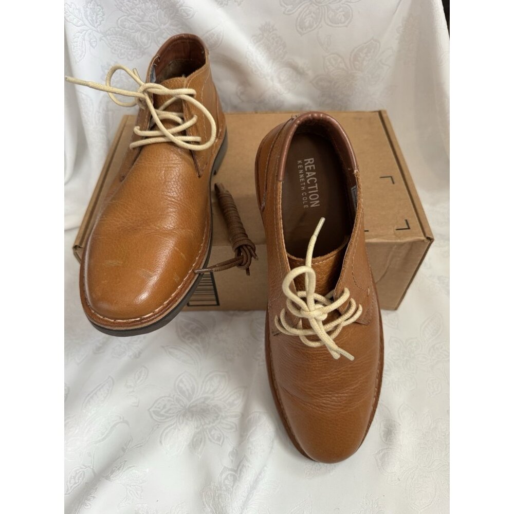 Kenneth Cole Reaction Desert Sun Men’s Leather Chukka Boots Sz 10 M Brown NEW
